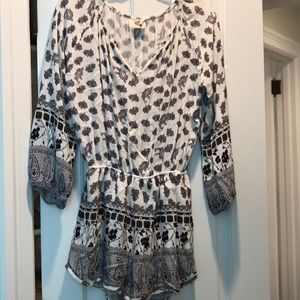 Silka black and white romper